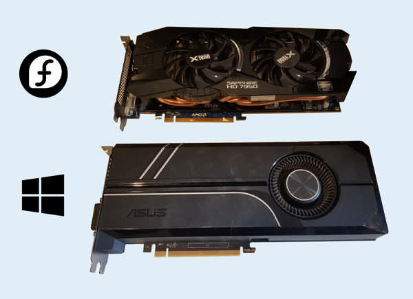 the first GPU will be used by Fedora, the second one will be given to the Windows VM