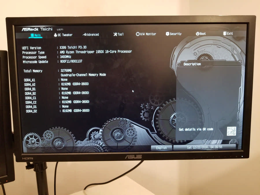 ASROCK X399 Taichi BIOS (3.30)