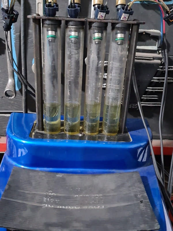 Teste volumétrico agora com os bicos novos